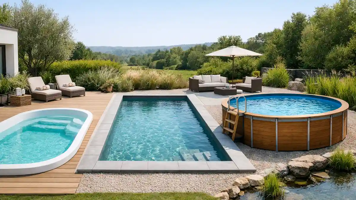 Illustration principale de Piscine coque, béton ou hors-sol : le comparatif complet