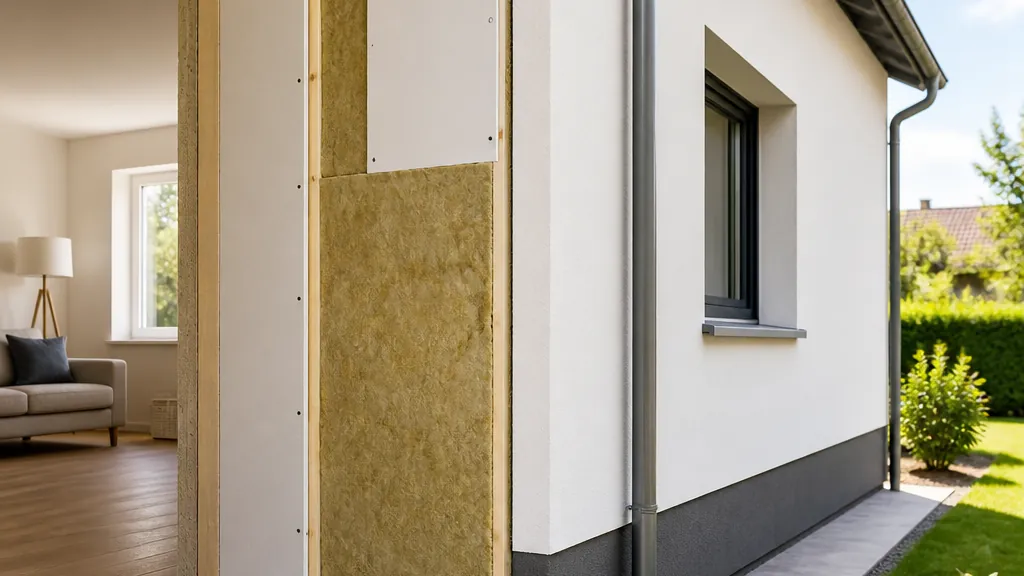 Illustration pour le guide isolation thermique et rénovation énergétique : Isolation des murs par l'intérieur vs l'extérieur : le guide complet pour faire le bon choix