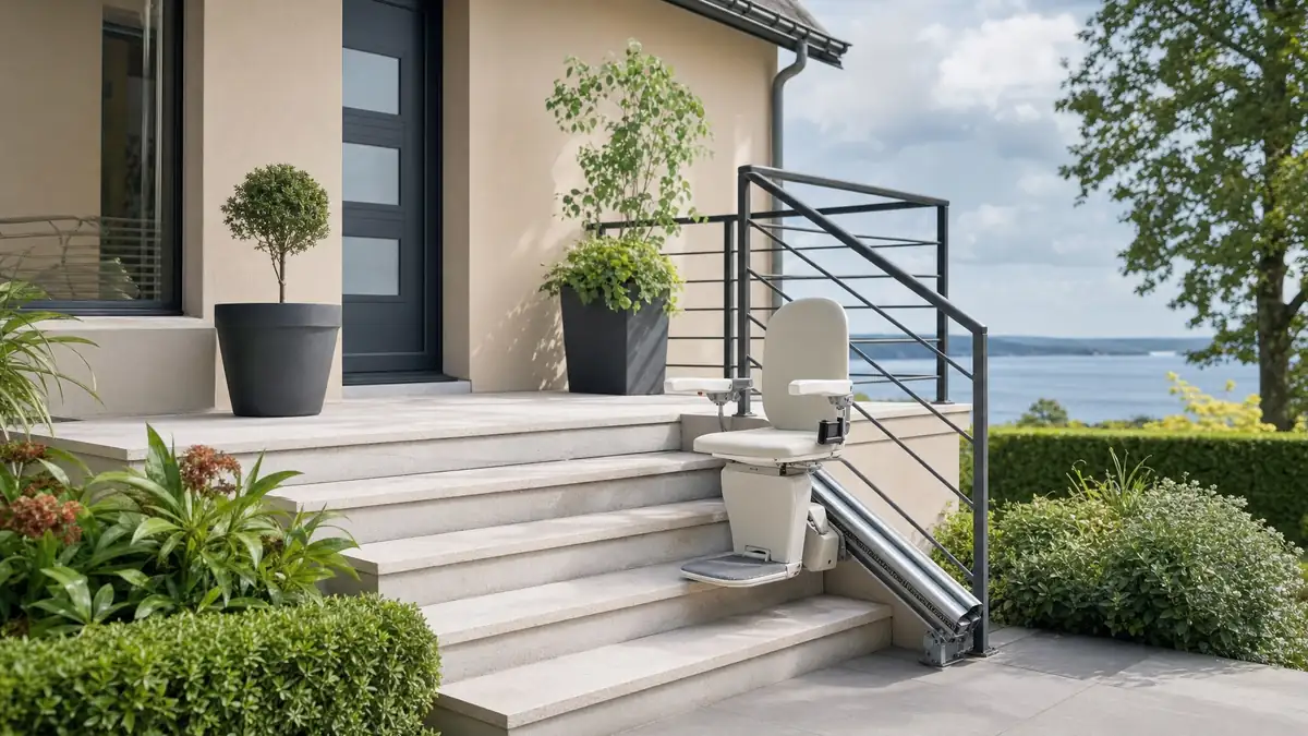 Illustration principale de Monte-escalier extérieur : le guide complet pour sécuriser vos accès