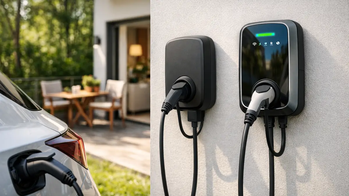 Illustration pour le guide borneRecharge : Borne de recharge intelligente vs standard : que choisir ?