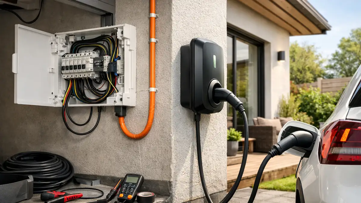 Illustration pour le guide borneRecharge : Raccordement et câblage d'une borne de recharge : tout ce qu'il faut savoir